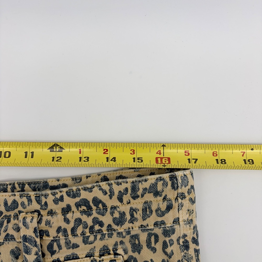 Pilcro The Wanderer Jeans Women's 30 Leopard Print Relaxed-Leg double knee - Picture 8 of 10